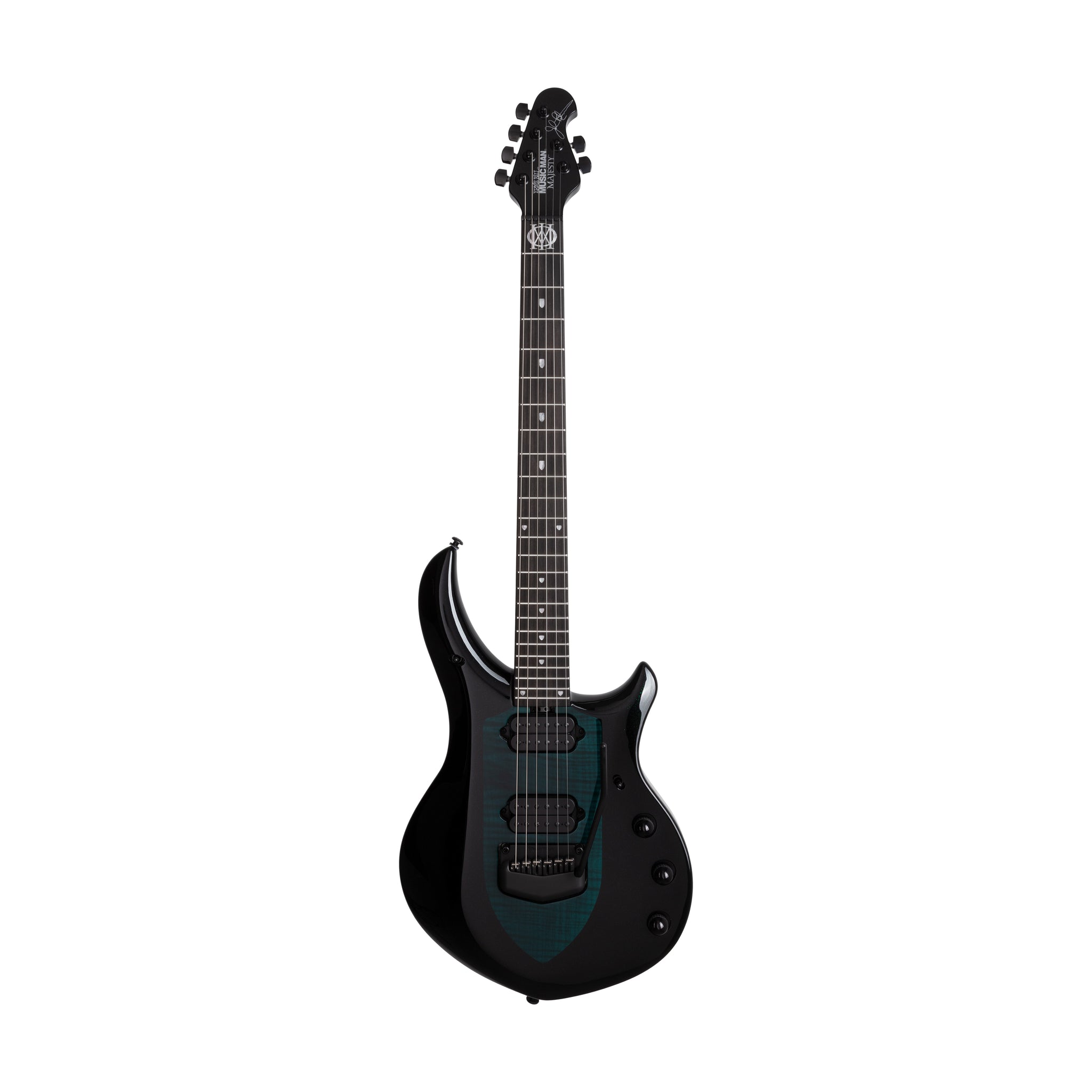 Ernie Ball Music Man John Petrucci Majesty 6 Electric Guitar, Ebony FB, Emerald Sky