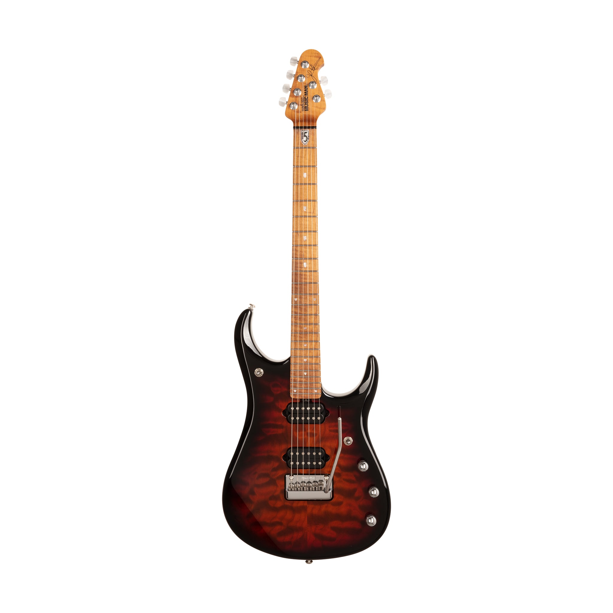 Ernie Ball Music Man JP15 Electric Guitar, Maple FB, Tiger Eye Quilt