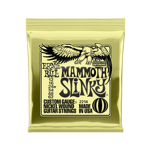 Ernie Ball Mammoth Slinky Nickel Wound Electric Guitar Strings, 12-62