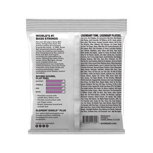 Ernie Ball Power Slinky Flatwound Short Scale Electric Bass Strings, 50-110