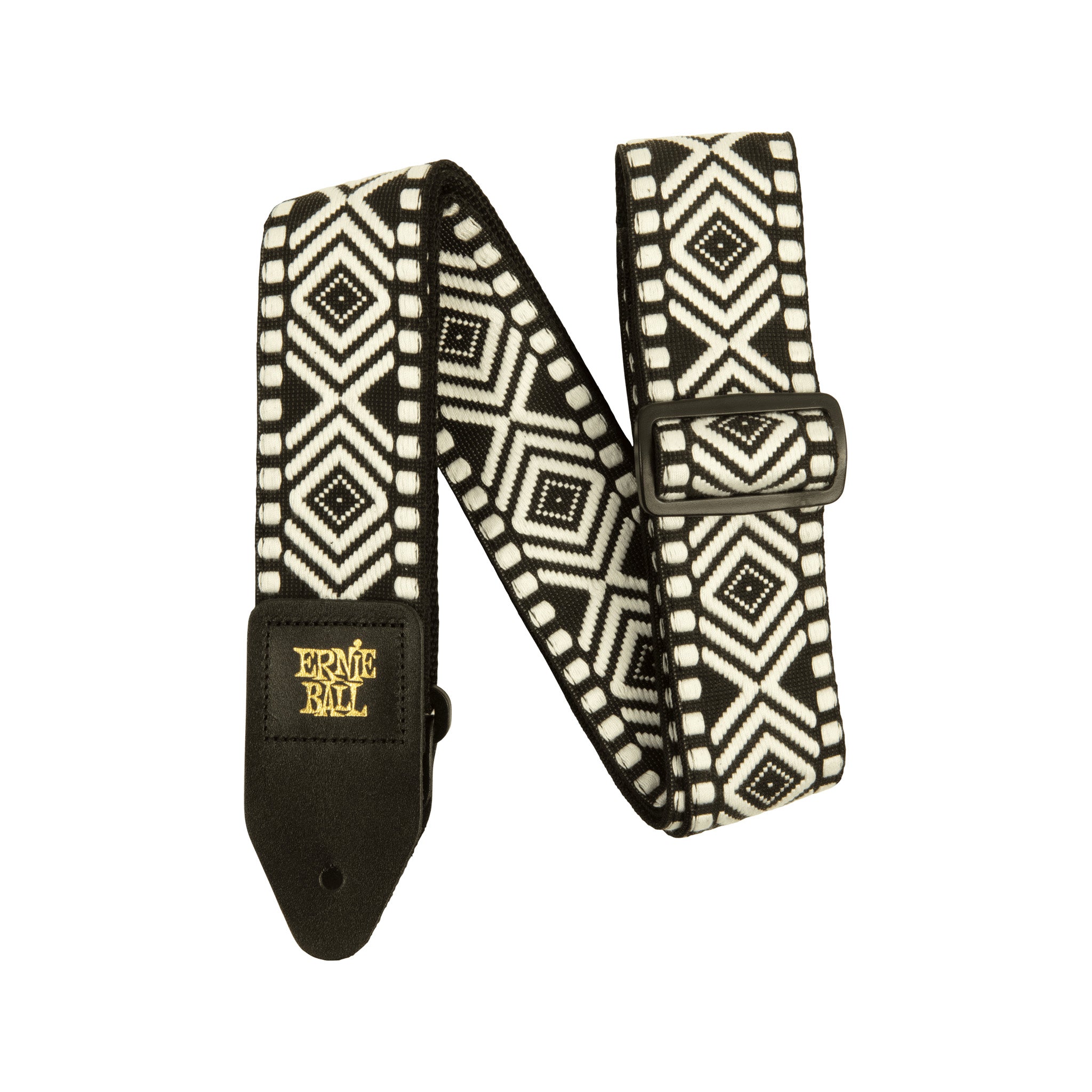 Ernie Ball Polypro Jacquard Guitar Strap, White Savannah