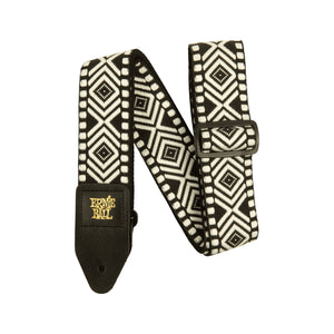 Ernie Ball Polypro Jacquard Guitar Strap, White Savannah