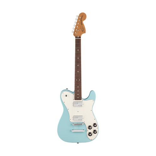 Fender Kingfish Delta Day Telecaster Deluxe Electric Guitar w/Case, RW FB, Daphne Blue