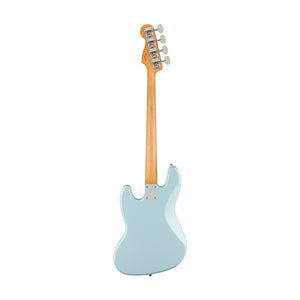 Fender Gold Foil Jazz Bass 4-String Bass Guitar, Ebony FB, Sonic Blue
