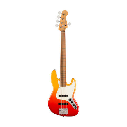 Fender Player Plus Jazz Bass V Guitar, PF FB, Tequila Sunrise