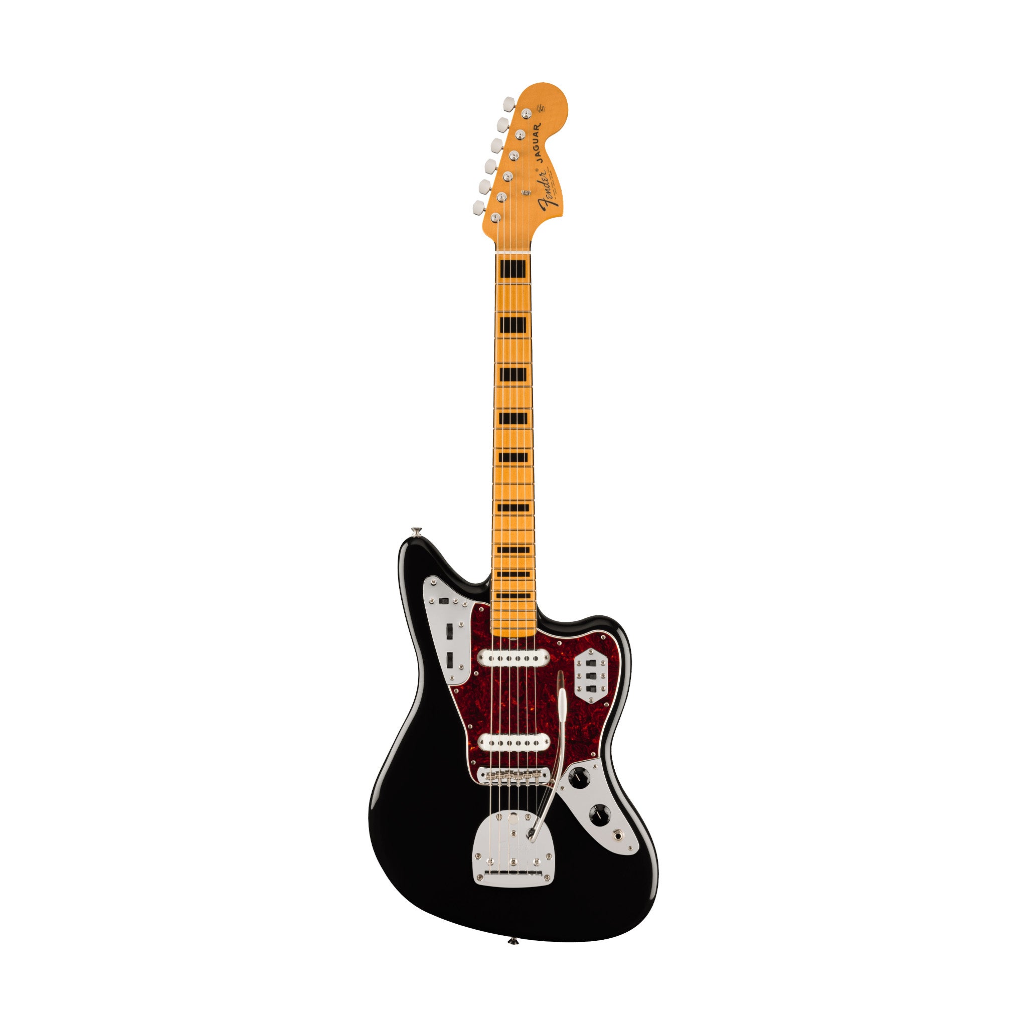 Fender Vintera II 70s Jaguar Electric Guitar, Maple FB, Black