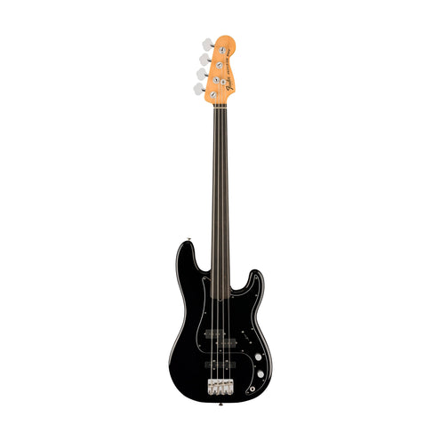 Fender Tony Franklin Fretless Precision Bass Guitar, Ebony FB, Black