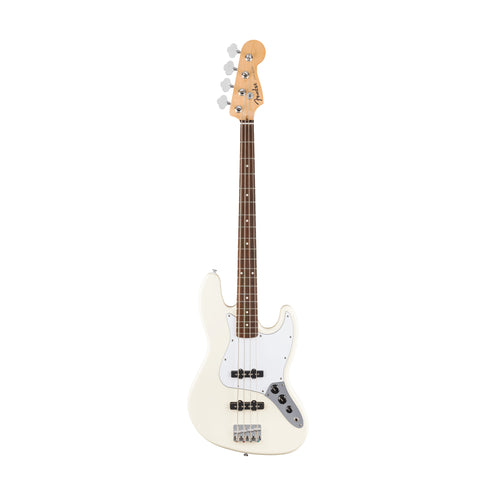 Fender Standard Jazz Bass Guitar, Laurel FB, Olympic White