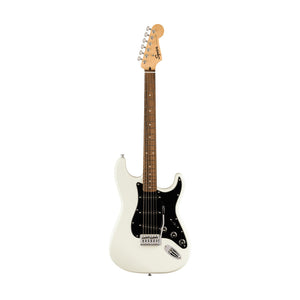 Squier FSR Sonic Stratocaster Electric Guitar w/Black Pickguard, Laurel FB, Arctic White
