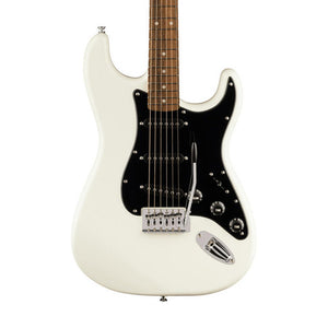 Squier FSR Sonic Stratocaster Electric Guitar w/Black Pickguard, Laurel FB, Arctic White