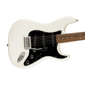 Squier FSR Sonic Stratocaster Electric Guitar w/Black Pickguard, Laurel FB, Arctic White