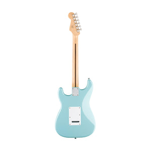 Squier FSR Sonic Stratocaster HSS Electric Guitar w/White Pickguard, Maple FB, Tropical Turquoise