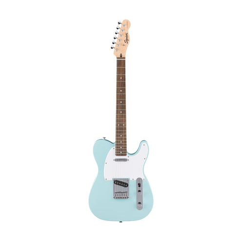 Squier FSR Sonic Telecaster Electric Guitar w/White Pickguard, Laurel FB, Daphne Blue