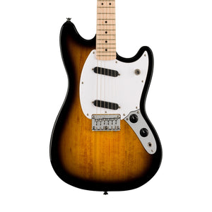 Squier Sonic Mustang Electric Guitar w/White Pickguard, Maple FB, 2-Color Sunburst