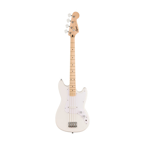 Squier Sonic Bronco Bass Guitar w/White Pickguard, Maple FB, Arctic White (B-Stock)