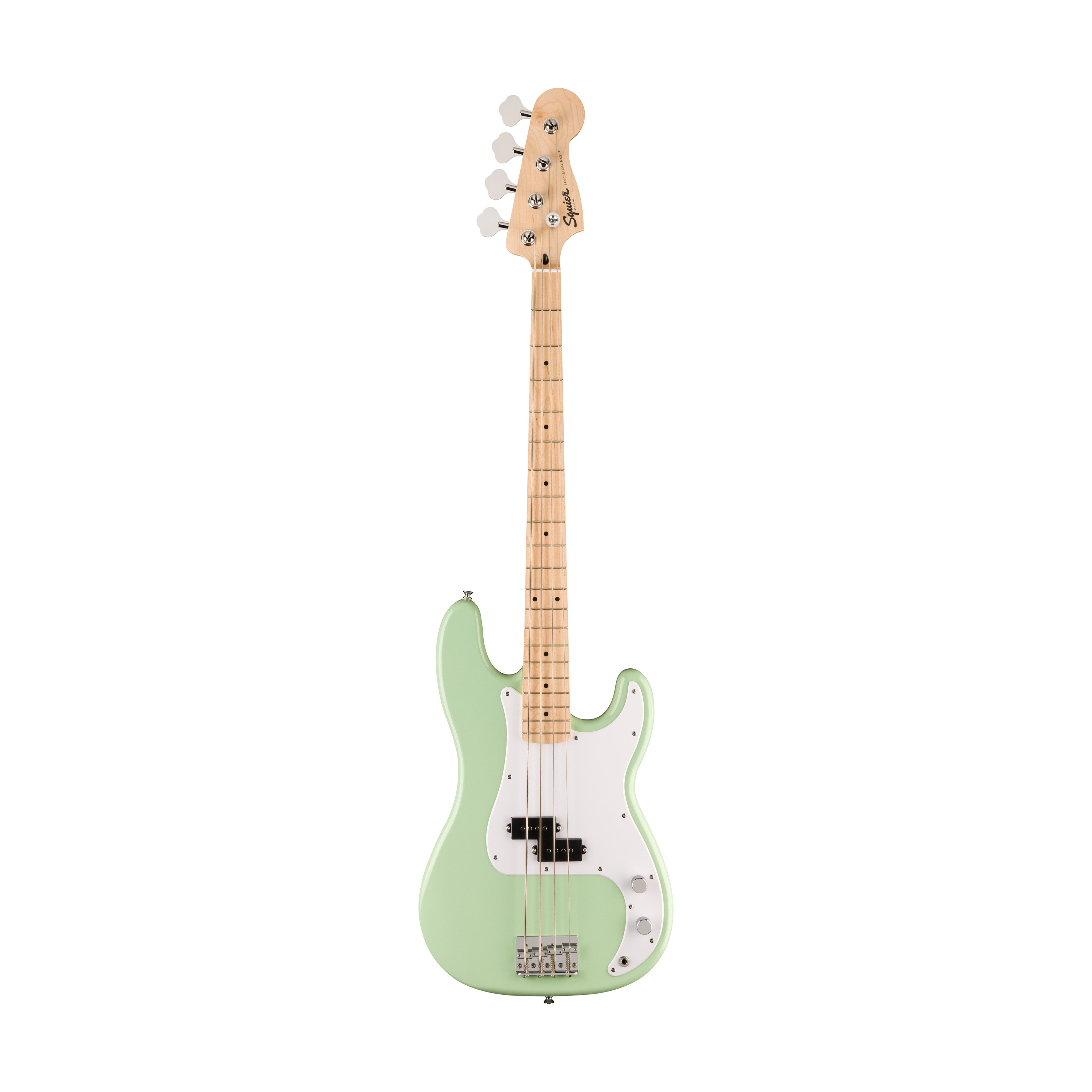 Squier FSR Sonic Precision Bass Guitar w/White Pickguard, Maple FB