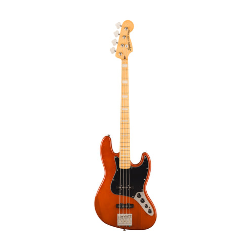Squier Classic Vibe Active 70s Jazz Bass Guitar, Maple FB, Mocha