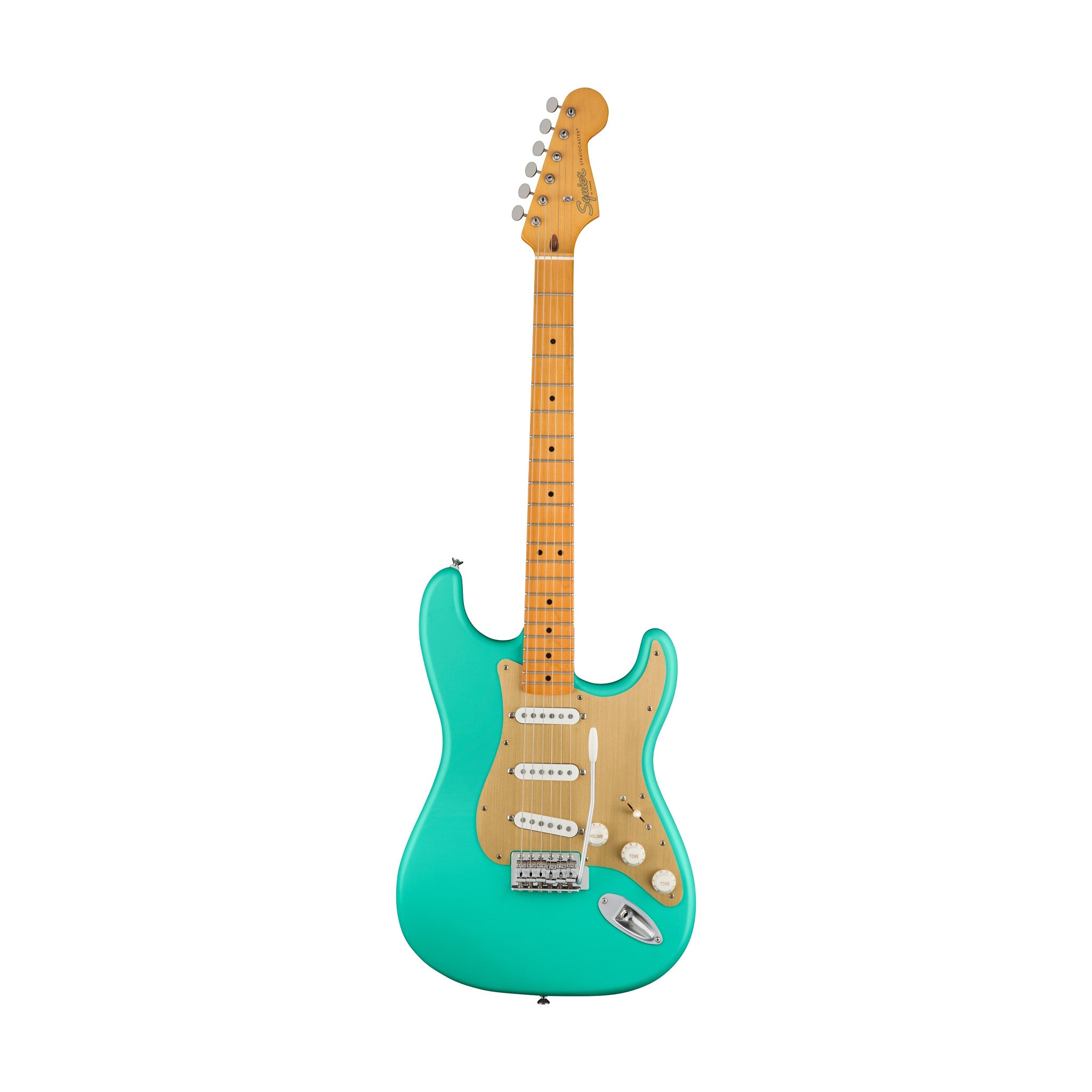 Squier 40th Anniversary Stratocaster Vintage Edition Electric Guitar, Maple FB, Satin Seafoam Green (B-Stock)