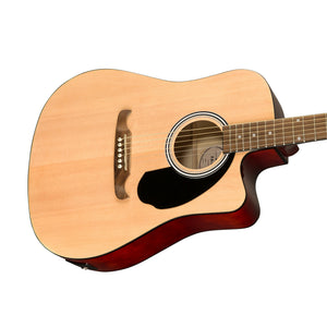 Fender FA-125CE Dreadnought Acoustic Guitar, Walnut FB, Natural (B-Stock)