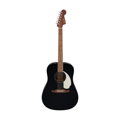 Fender California Standard Redondo Acoustic Guitar w/Ivory Pickguard, Black