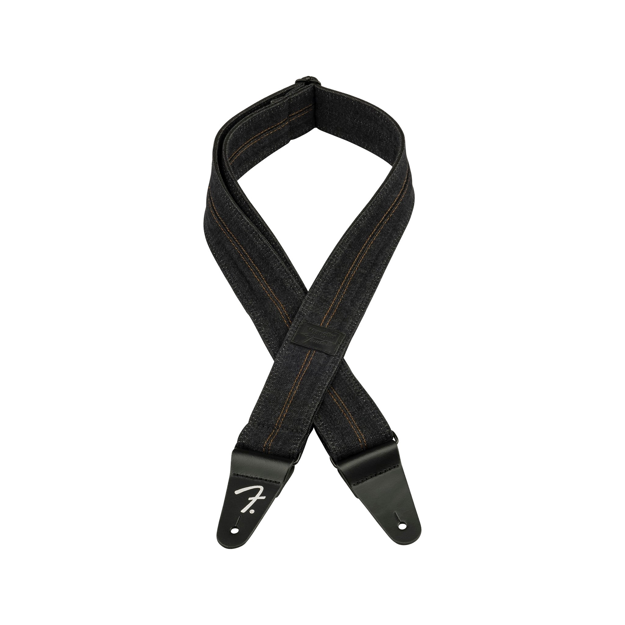 Fender X Wrangler Denim Guitar Straps, Washed Black
