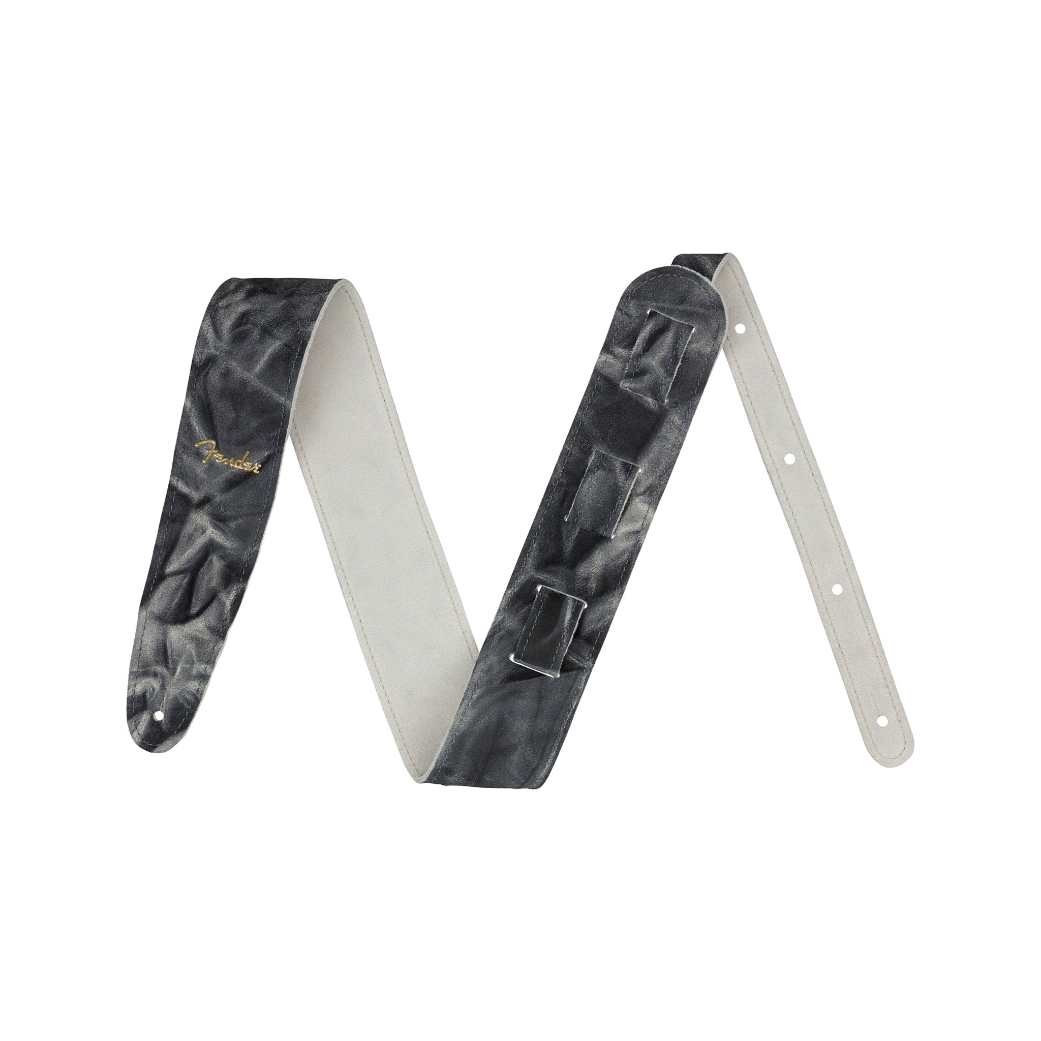 Fender Tie-dye Leather Guitar Strap, Black