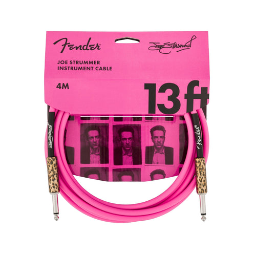 Fender Joe Strummer 13FT Instrument Cable, Lead Pink Leopard