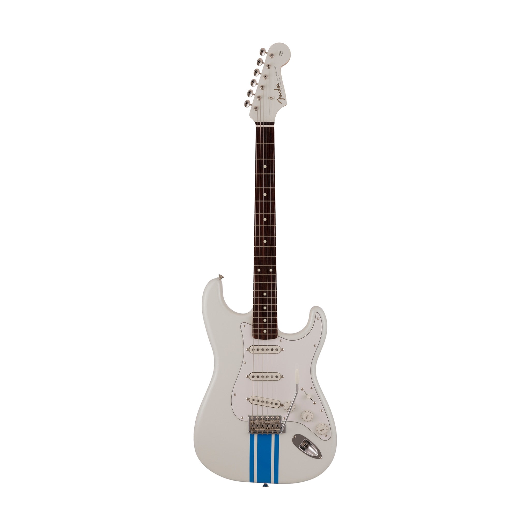 Fender Japan Traditional II 60s Stratocaster Electric Guitar, RW FB, Olympic White / Blue