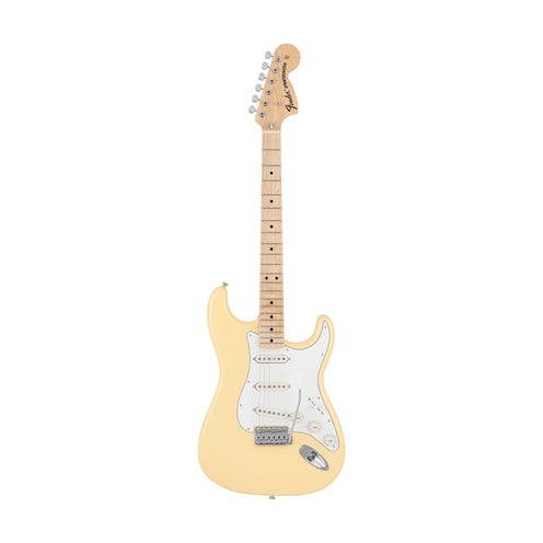 Fender Japan Traditional 70s Stratocaster Electric Guitar, Maple FB, Vintage White