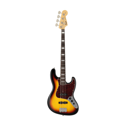 Fender Japan Traditional Late 60s Jazz Bass Guitar, RW FB, 3-Tone Sunburst