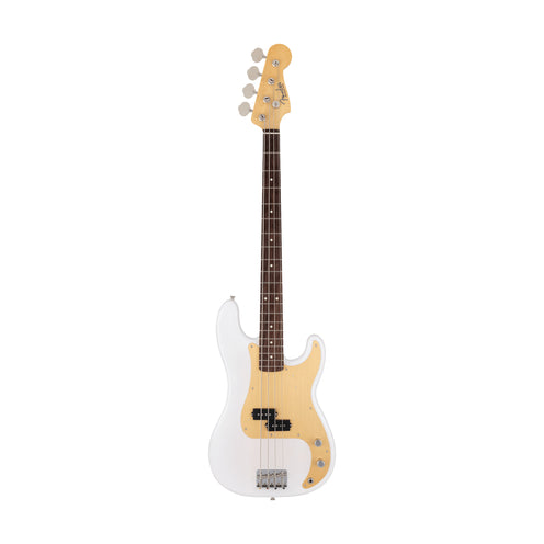 Fender Japan Traditional 50s Precision Bass Guitar, RW FB, White Blonde