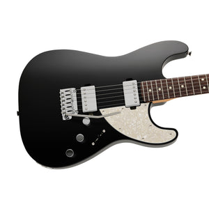 Fender Japan Elemental Stratocaster HH Electric Guitar, RW FB, Stone Black