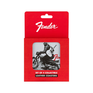 Fender Vintage Ads Coaster Set, Black and White, 4-Pack