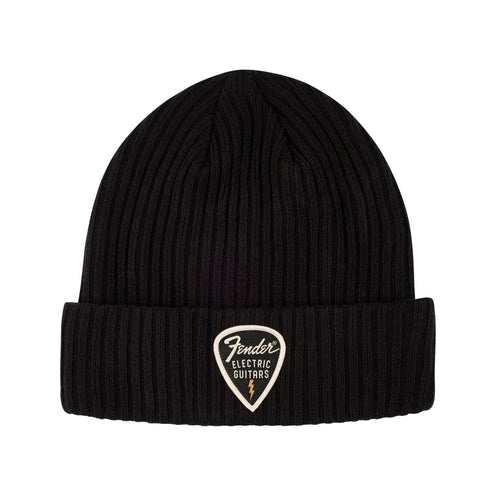 Fender Pick Patch Ribbed Beanie, Black