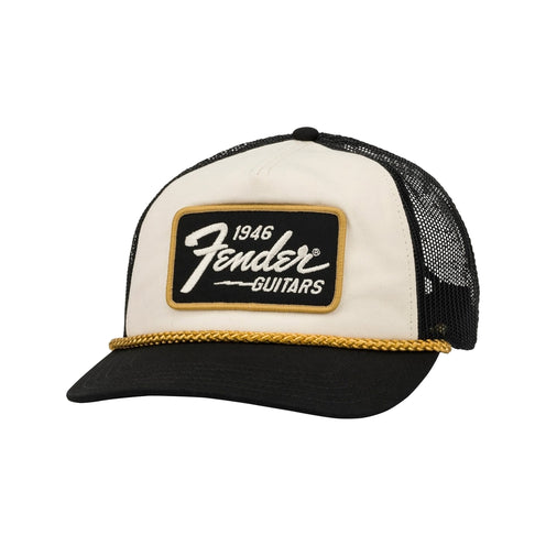 Fender 1946 Gold Braid Hat, Cream/Black