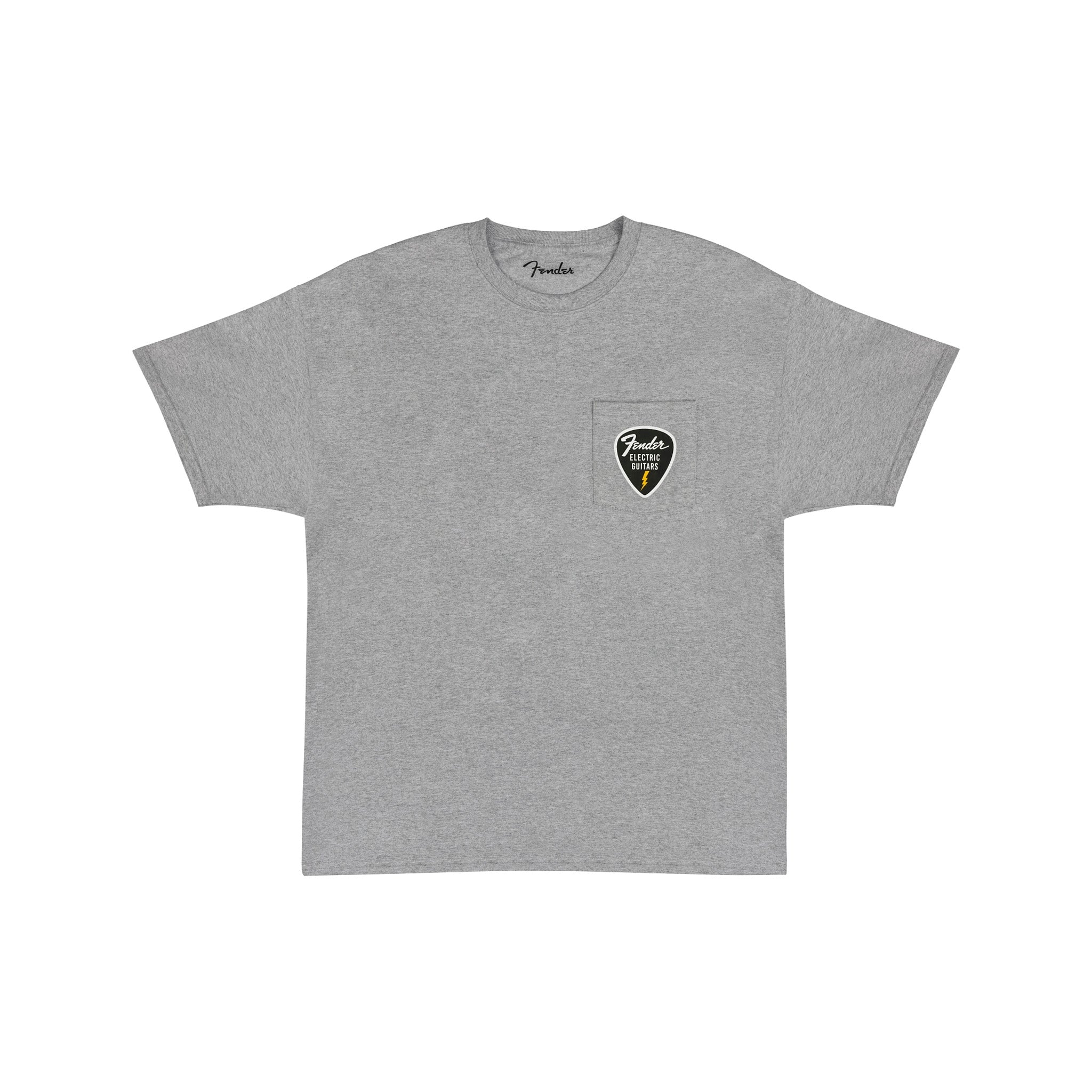 Fender Pick Patch Pocket Tees, Athletic Gray, Small