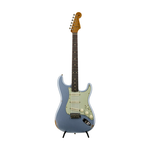 Fender Custom Shop 60s Dual-Mag II C/R Stratocaster Relic Electric Guitar, Blue Ice Metallic