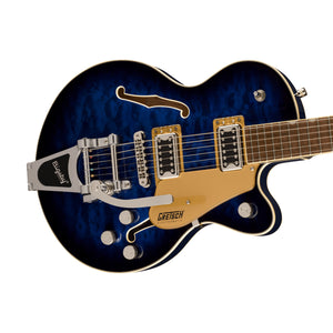 Gretsch G5655T-QM Electromatic Center Block Jr. Single-Cut Quilted w/ Bigsby Guitar, Maple FB, Hudson Sky