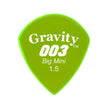 Gravity 003 Big Mini Jazz 1.5mm Guitar Pick, Polished Fluorescent Green