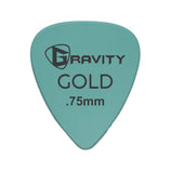 Gravity Colored Gold Traditional Teardrop Guitar Pick, 0.75mm Sea Foam