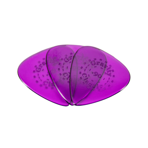Gravity Classic Standard 0.90mm Guitar Pick, Polished Purple, Pack of 3