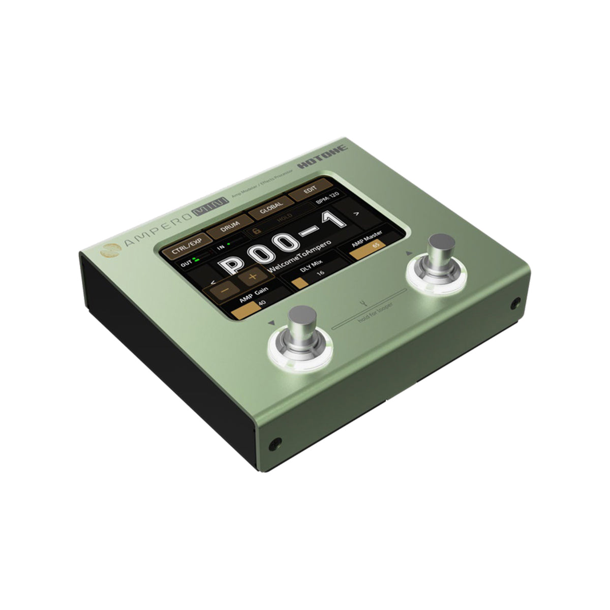 Hotone MP-50MC Ampero Mini Multieffects Pedal w/9V adapter