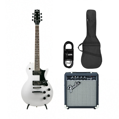 Heritage Ascent Collection H-150 Electric Guitar, White w/ Fender Frontman 10G EU Bundle
