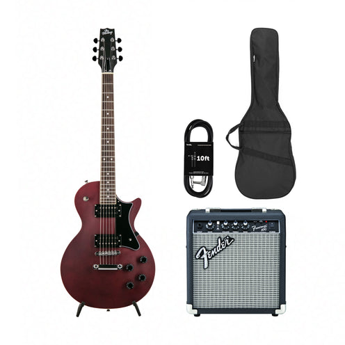 Heritage Ascent Collection H-150 Electric Guitar, Matte Burgundy w/ Fender Frontman 10G EU Bundle