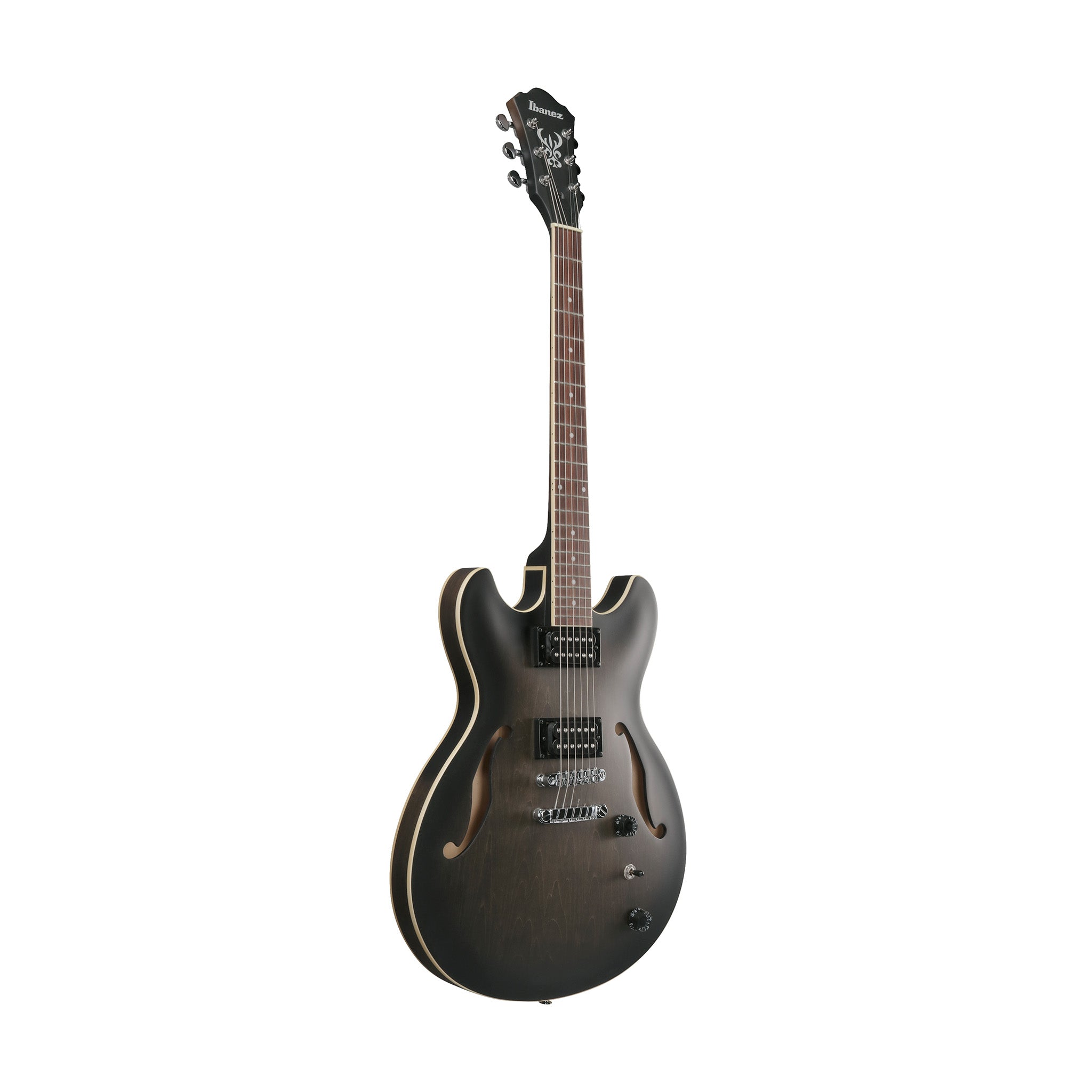 Ibanez Artcore AS53-TKF Electric Guitar, Transparent Black Flat