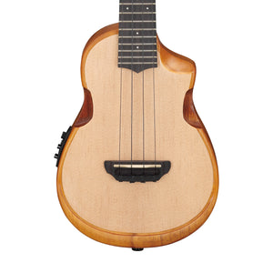 Ibanez AUC10E-OPN Ukulele w/Gig Bag, Open Pore Natural