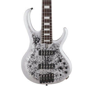 Ibanez BTB25TH5-SLM 5-String Electric Bass Guitar, Silver Blizzard Matte