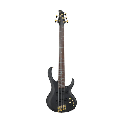 Ibanez Bass Workshop BTB605LM-BKF 5-String Bass Guitar, Black Flat