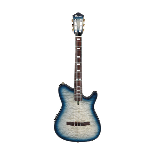 Ibanez FRH20QMN-CTL Acoustic-Electric Guitar, Cosmic Blue Starburst Low Gloss