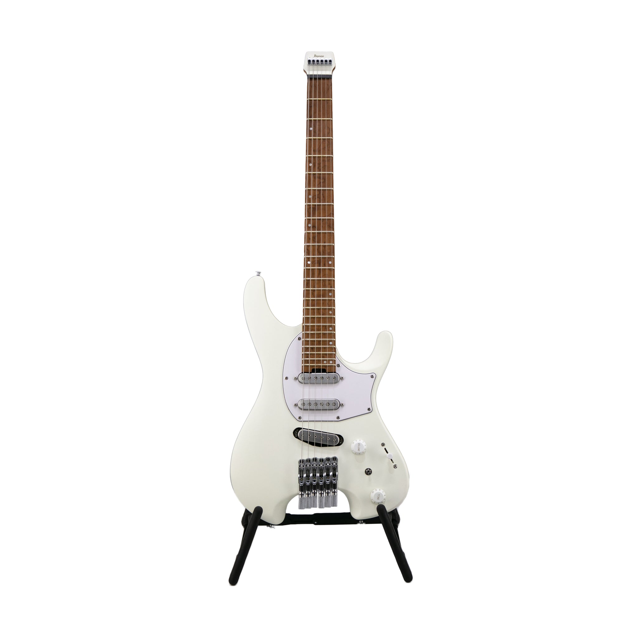 Ibanez ICHI10 Ichika Signature Headless Electric Guitar w/Bag, Vintage White Matte (Autographed)